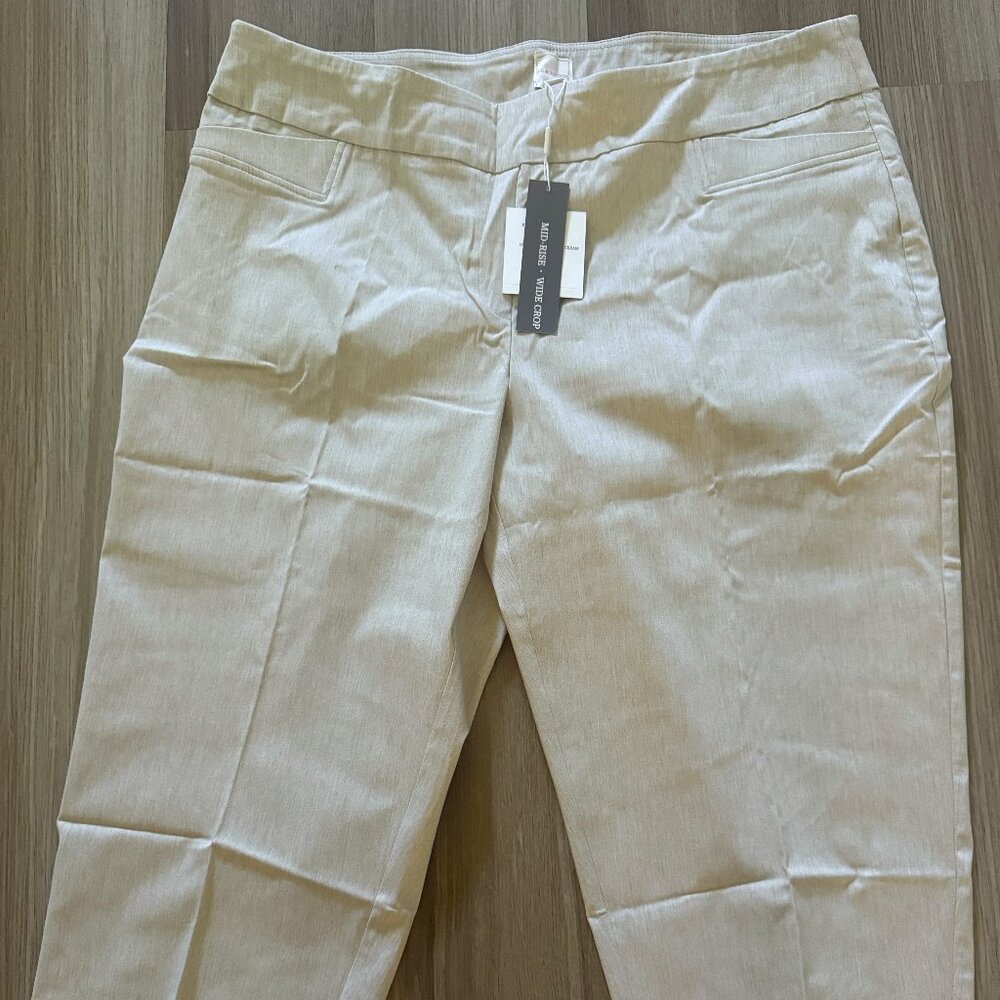 Zac & Rachel Womens Pull-on Wide Mid-Rise Crop Pant 20W. Stretchy.